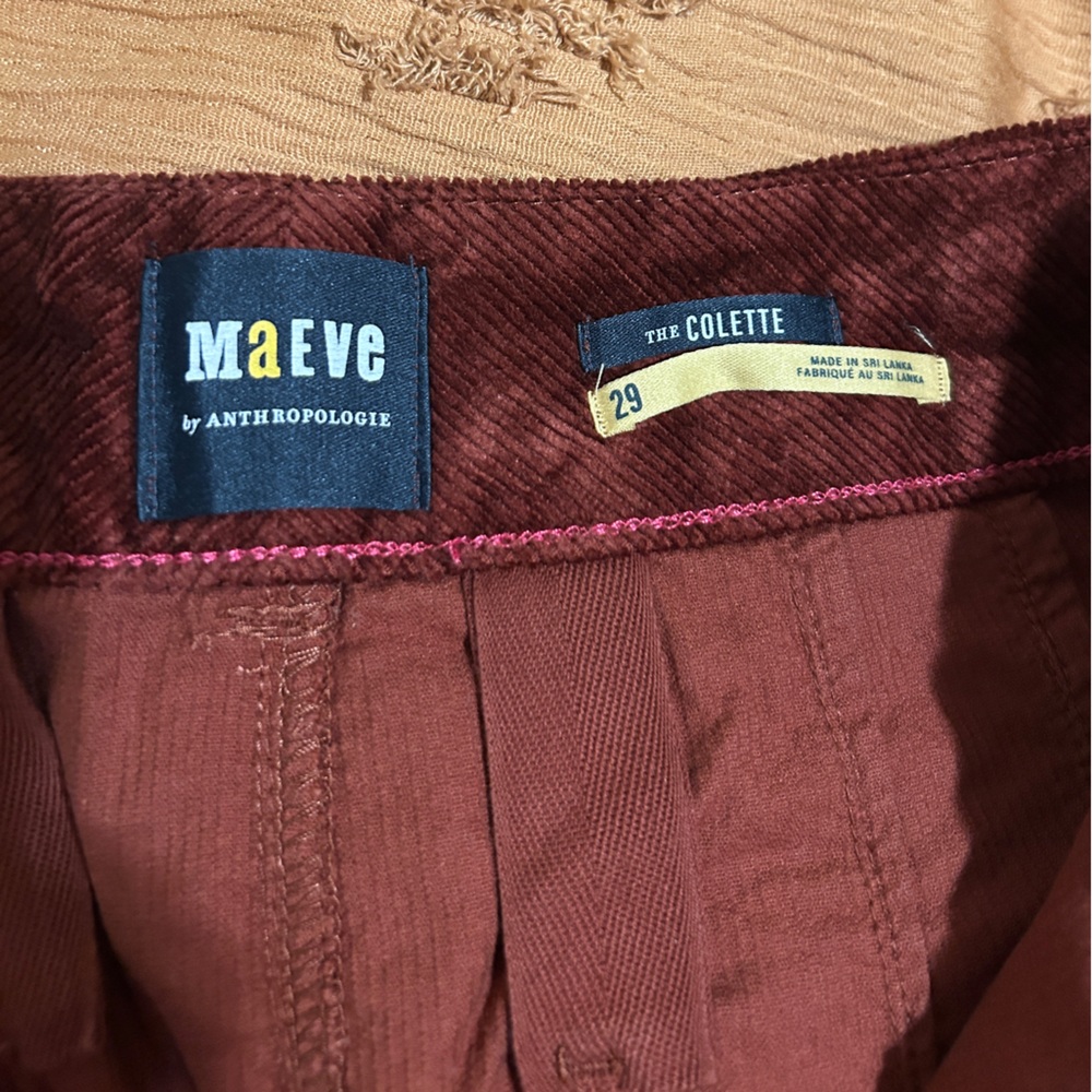 Anthropologie Maeve Colette Corduroy Pants size 29 - Picture 4 of 9